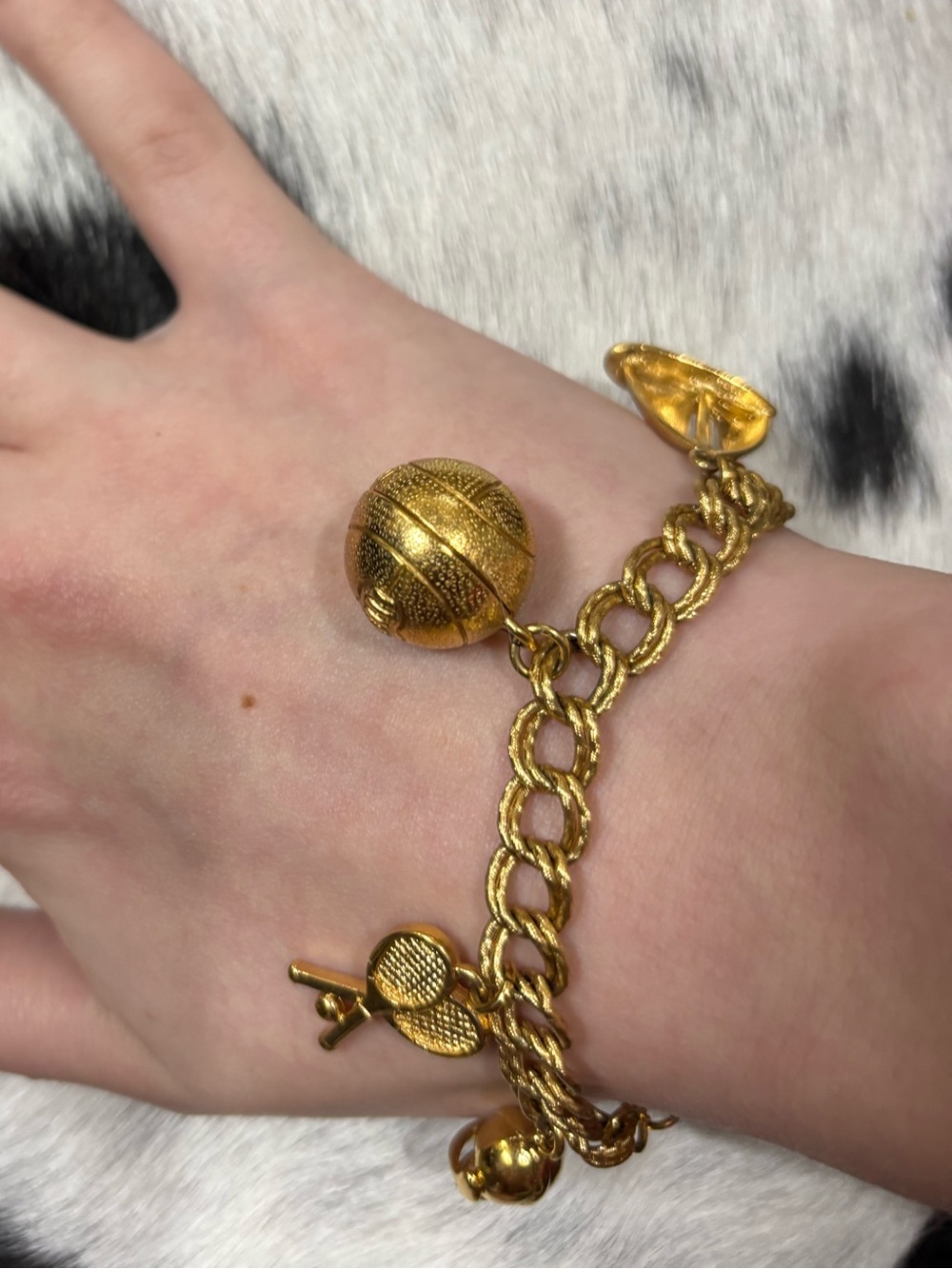 Monet Gold-Tone Charm Link Bracelet - Women's Chain Bracelet